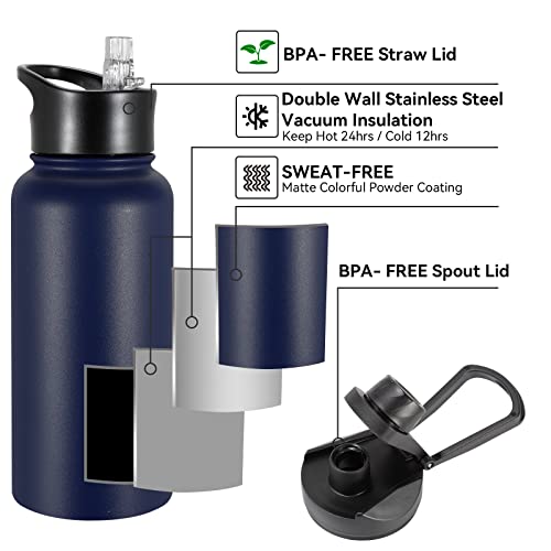 32 oz Insulated Water Bottle Bulk 4 Pack