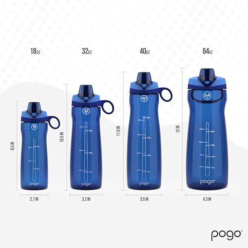 64oz Plastic Water Bottle with Chug Lid and Carry Loop