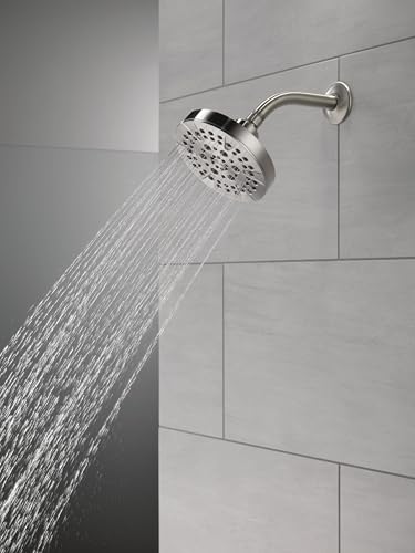 6 Setting Brushed Nickel Shower Head with High Pressure Spray