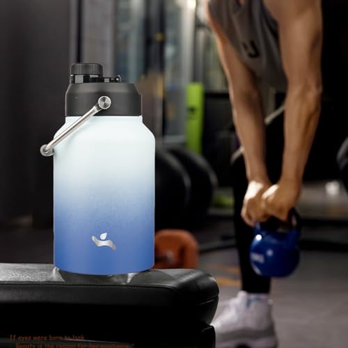 64 oz Insulated Stainless Steel Water Bottle Jug with Handle