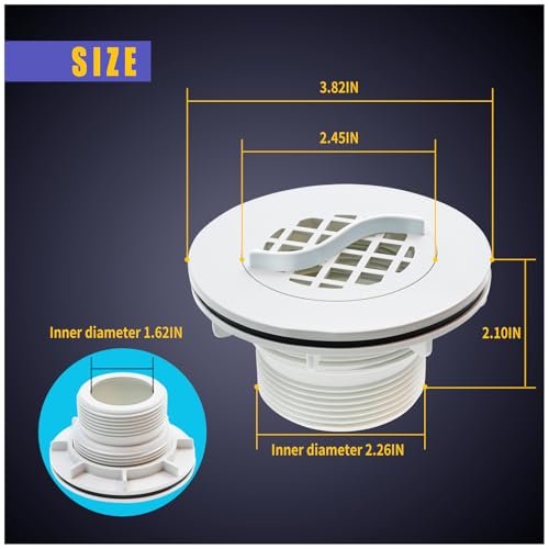 1 Pcs Threaded Inlet Strainer Compatible with Intex 1‑1