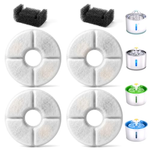 Filters Replacements for Flower Automatic Pet Fountains (4 Count)