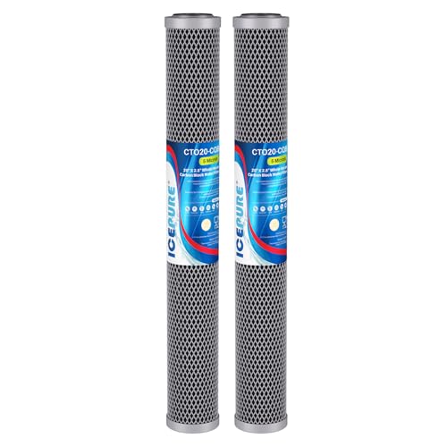 20" x 2.5" Whole House Water Filter Upgraded Coconut Shell Activated Carbon Filter (2 Count)