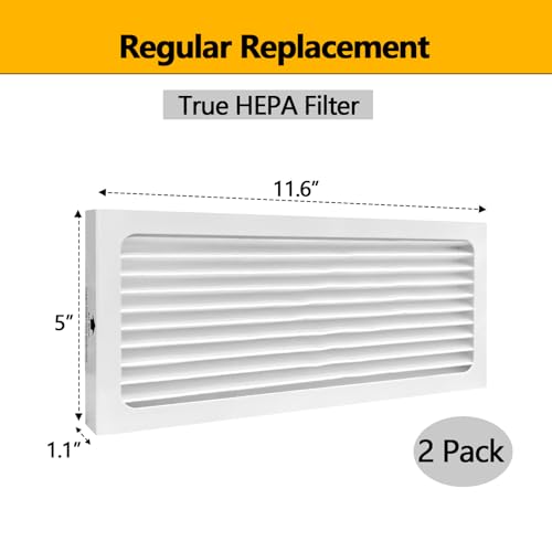2 Pack 990051000 True HEPA Air Purifier Replacement Filter Compatible with Hamilton Beach TrueAir 04383 04384 04385 04386 Air Purifiers Pet Filter Replacement (2 Count)