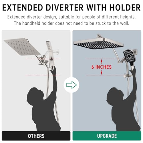 13 Inch Rain Shower Head with Handheld Combo