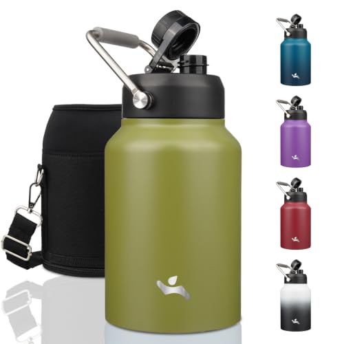 64 oz Insulated Stainless Steel Water Bottle Jug with Handle
