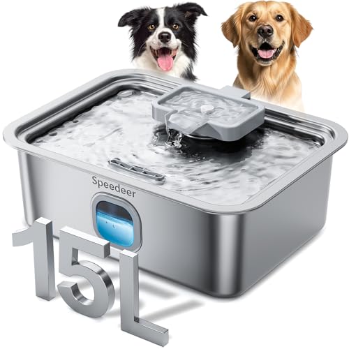 4Gal 15L Dog Water Fountain for Large Dogs