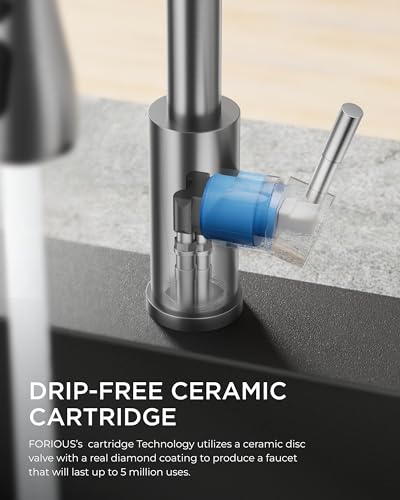 Kitchen Faucet with LED Light Sprayer
