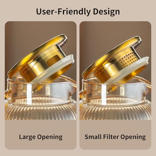 2 PACK Glass Pitcher with Lid