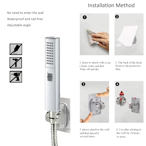 8"High Pressure Square Rain Shower Head and 2