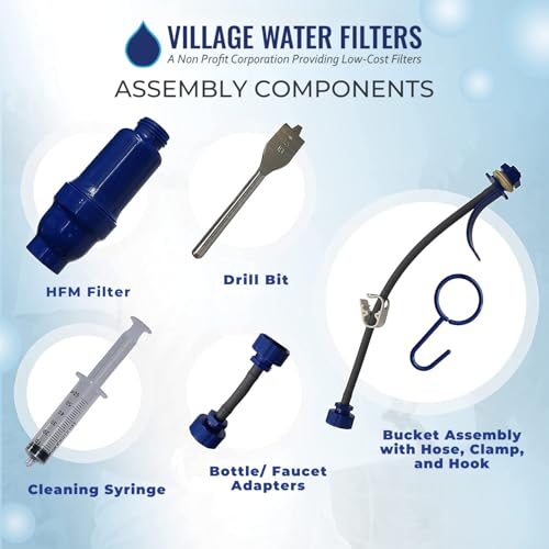 VF100 Portable Water Filtration System. Personal Emergency Gravity Water Filter for Camping