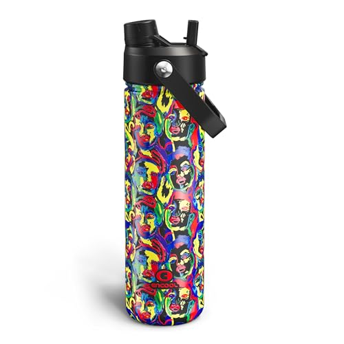 Insulated Water Bottle with Straw Stainless Steel Water Bottle