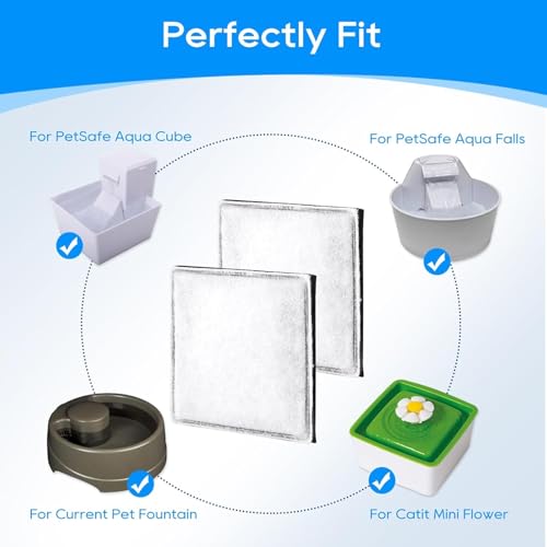Pet Water Filters Compatible With Catit Water Fountain Filter (12 Count)