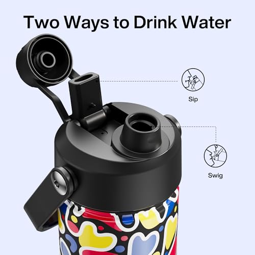 Insulated Water Bottle with Straw Stainless Steel Water Bottle
