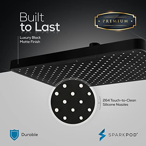 12 Inch Black Rain Shower Head