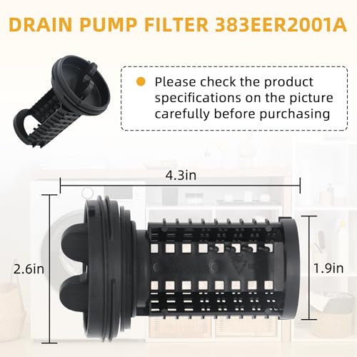 383EER2001A Washer Drain Pump Filter Fit for L