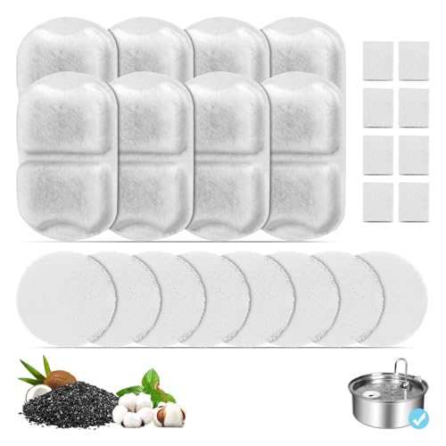 8 Set Dog Fountain Filter Replacement for 7L