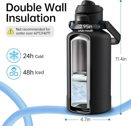 64oz Insulated Magnetic Water Bottle