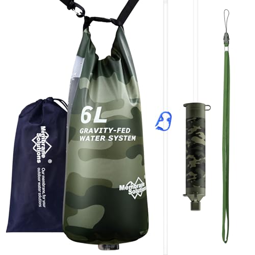 6L Camo Gravity Water Filter Pro for Camping