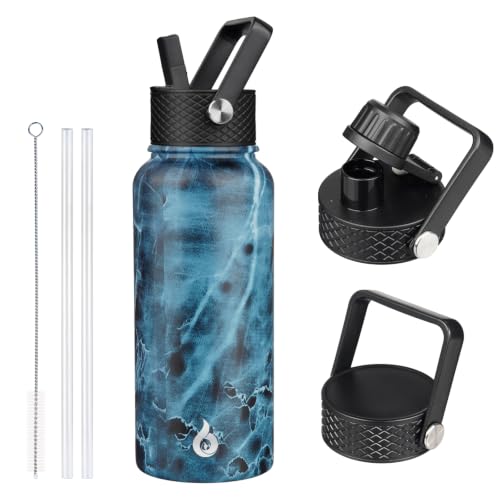 32oz Insulated Water Bottle with Straw Lid
