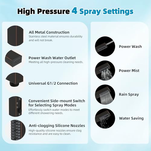 10'' Filtered Shower Head with 4