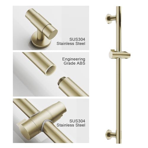 Shower Slide Bar Handheld Shower Head with Hose