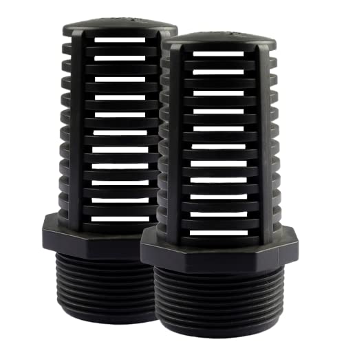1-1/2 Inch Threaded Suction/Overflow Strainer, Screen Strainer 1-1/2 Inch (2 Pack) (2 Count)