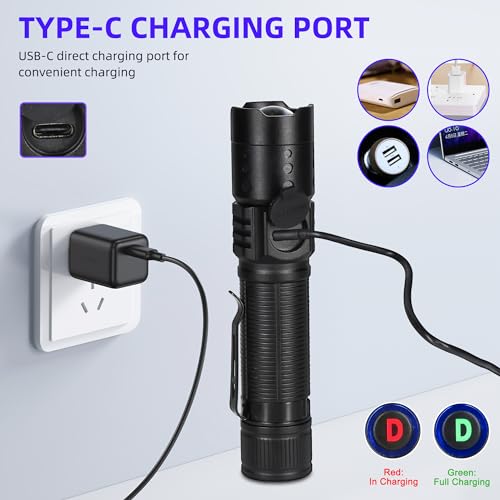 UV Flashlight 395nm Black Light Mini USB Rechargeable Ultraviolet LED Blacklight Woods Lamp Powerful Fluorescent Portable Detector for Pet Urine Stains