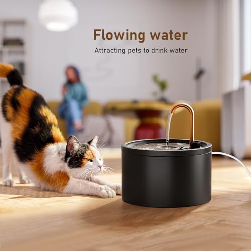 Ceramic Cat Water Fountain (71 Fl Oz)
