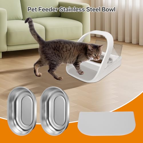 Stainless Steel Bowl for Automatic Microchip Cat Pet Feeder (3 Count)