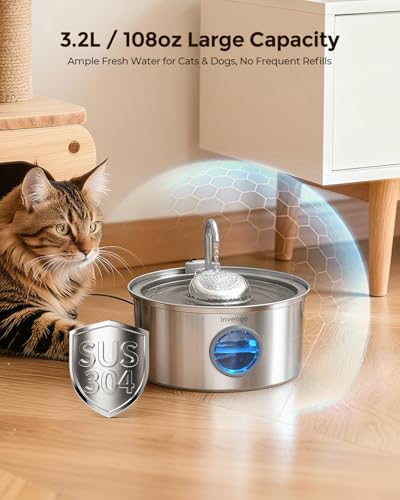 Cat Water Fountain Stainless Steel