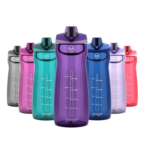 64oz Plastic Water Bottle with Chug Lid and Carry Loop