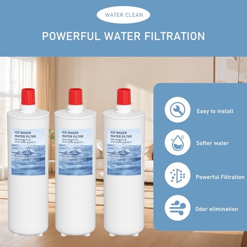 HF20-S HF20-MS HF25-S Water Filter Replacement Compatible with 3M High Flow Series Cartridge HF20-S, 5615103/HF20-MS, 5615109/HF25-S,5615203, Water Filtration System 3-Packs (3 Count)