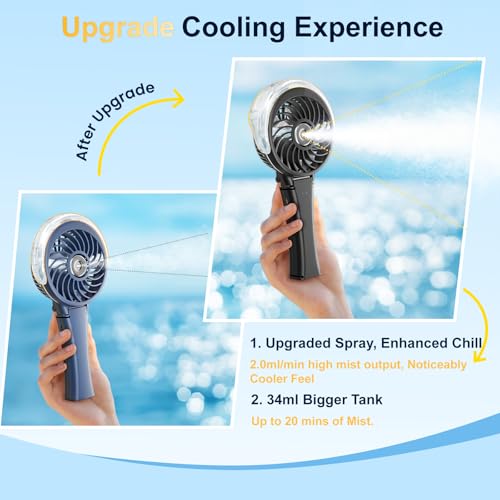 Upgraded Handheld Misting Fan