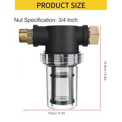 Garden Hose Filter for Pressure Washer Inlet Water