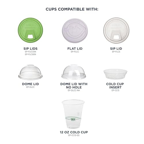 GreenStripe Clear Disposable Cold Cups (50 Count)