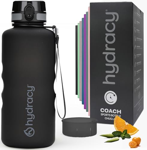 Motivational Water Bottle with Time Marker & Fruit Infuser 64 oz