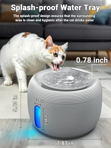 3.5L 118oz Large Capacity Cat Water Fountain for Cats Indoor