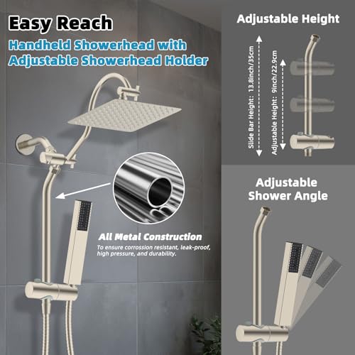 10'' Rainfall Showerhead with 4