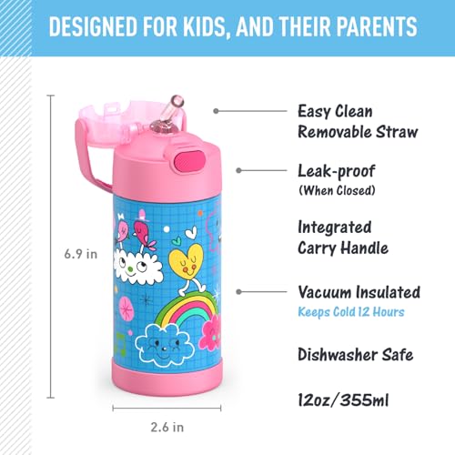 FUNTAINER Water Bottle with Straw