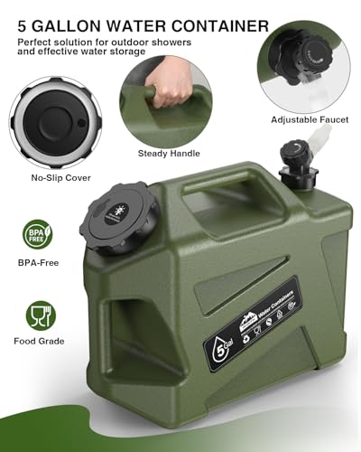 Portable Camping Shower with 5