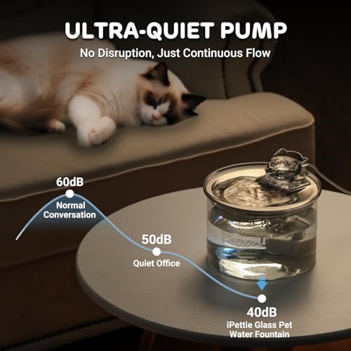 Glass Cat Water Fountain