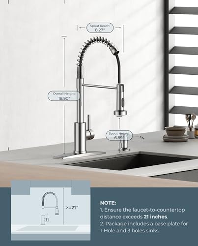 Kitchen Faucet with LED Light Sprayer