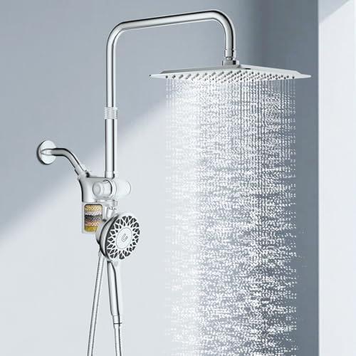 Magnetic Filtered Dual Shower Head with Handheld Spray Combo