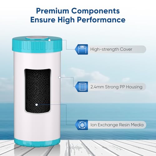 5 Micron 4.5"x 10" Whole House Water Filter Combo Kit with Sediment& Carbon