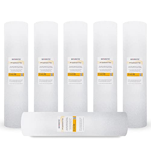 1 Micron 20 x 4.5 Sediment Filter 20 inch Whole House BB Water Filteration System Replacement Compatible Cartridge DGD