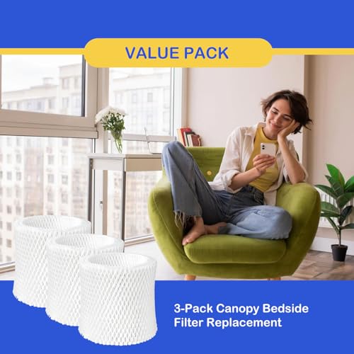 Humidifier Wicking Replacement Filter Compatible with Canopy Bedside and Nursery Humidifier