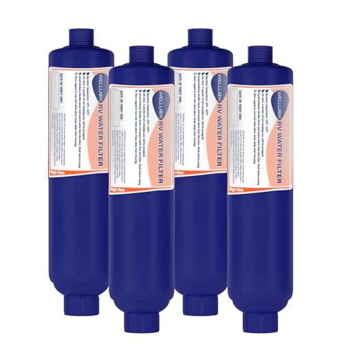 RV Camper Inline Water Filter Reduce Chlorine and Odor (4 Count)