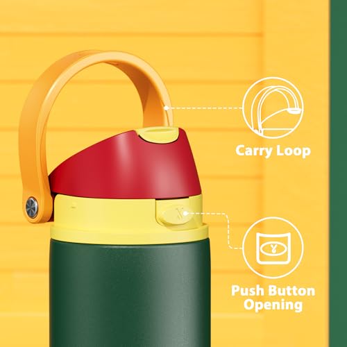 24 oz Insulated Water Bottle with Straw