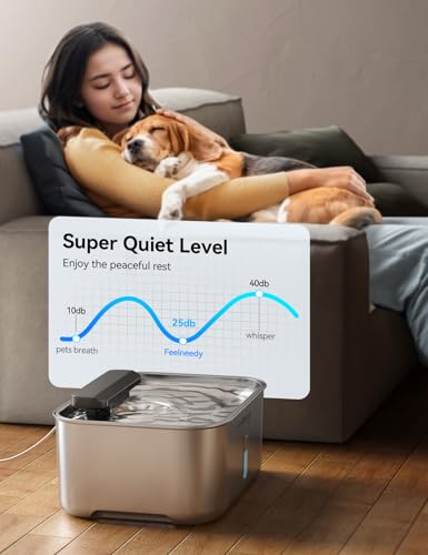3 Gal Stainless Steel Dog Water Fountain for Large Dog